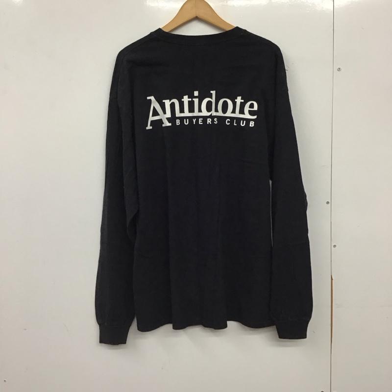 アンチドートバイヤーズクラブ ANTIDOTE BUYERS CLUB カットソー 長袖 長袖カットソー プリントカットソー クルーネック XL ロゴ、文字 黒 / ブラック / black メンズ USED 古着 中古 10157178