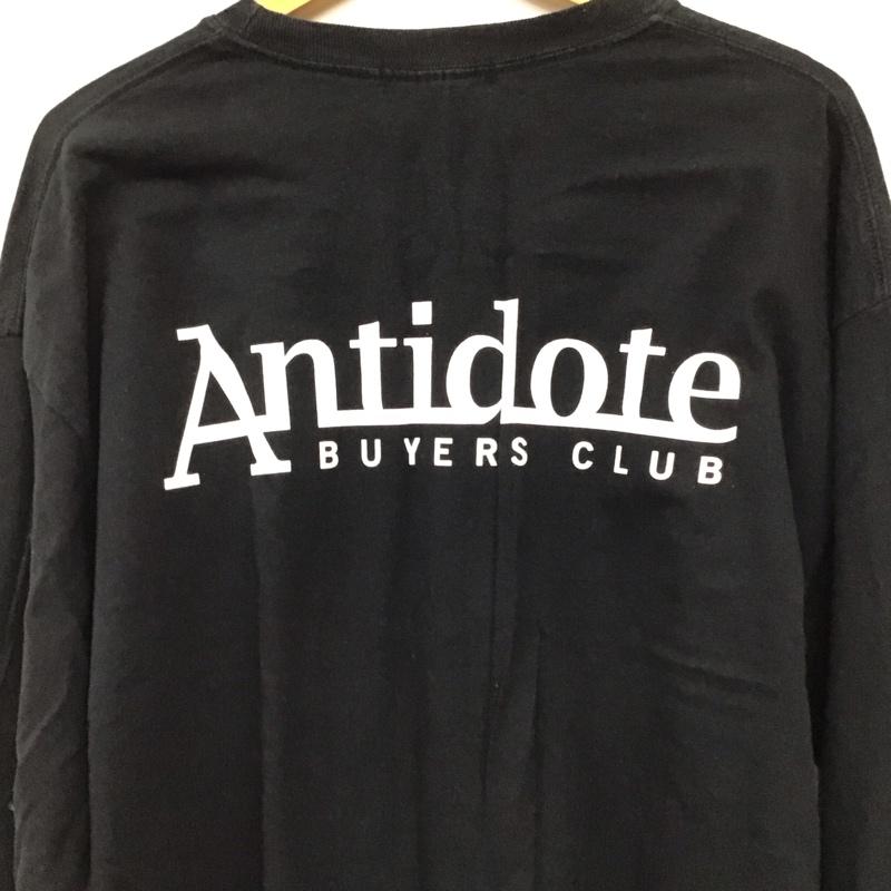 アンチドートバイヤーズクラブ ANTIDOTE BUYERS CLUB カットソー 長袖 長袖カットソー プリントカットソー クルーネック XL ロゴ、文字 黒 / ブラック / black メンズ USED 古着 中古 10157178