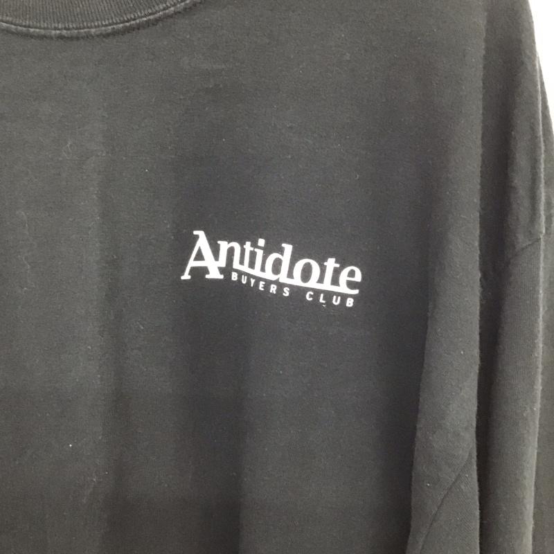 アンチドートバイヤーズクラブ ANTIDOTE BUYERS CLUB カットソー 長袖 長袖カットソー プリントカットソー クルーネック XL ロゴ、文字 黒 / ブラック / black メンズ USED 古着 中古 10157178