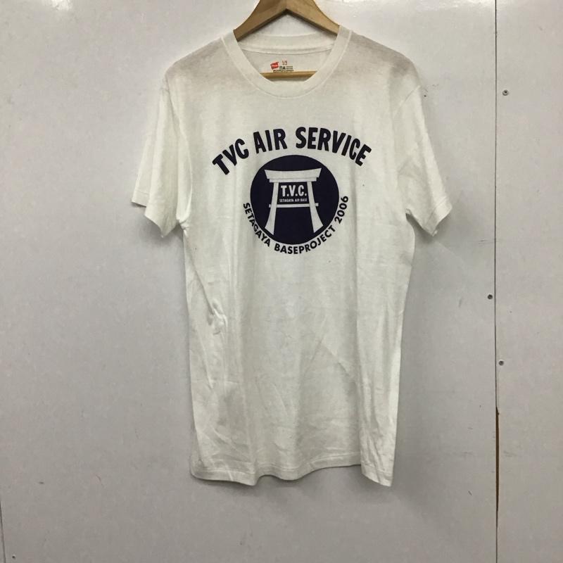 セタガヤベース 世田谷ベース Tシャツ 半袖 半袖カットソー プリントTシャツ クルーネックカットソー L プリント 白 / ホワイト / white メンズ USED 古着 中古 10157179