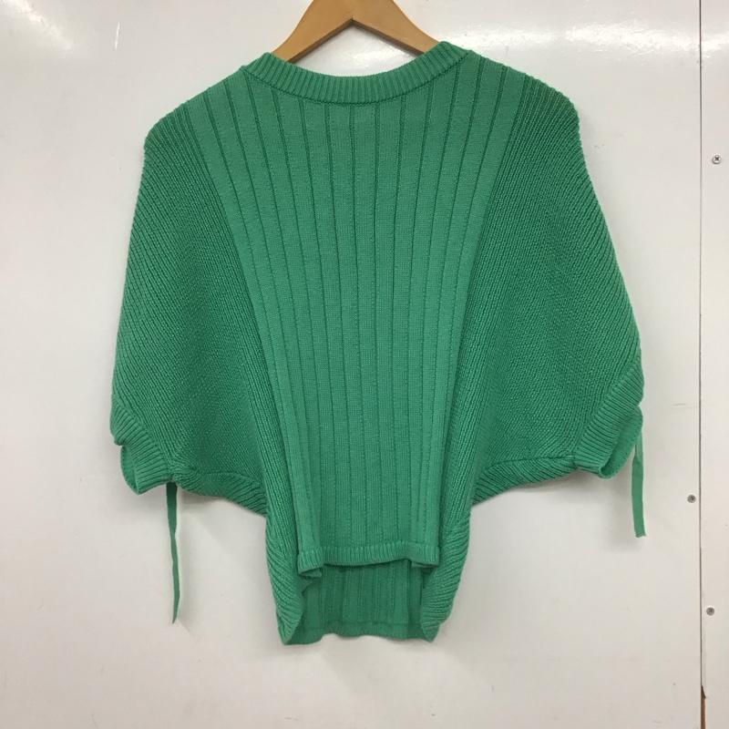アズールバイマウジー AZUL BY MOUSSY ニット、セーター 半袖 250GSB70-182C 2WAY SHOULDER LACE-UP KNIT S 無地 緑 / グリーン / green レディース USED 古着 中古 10157182