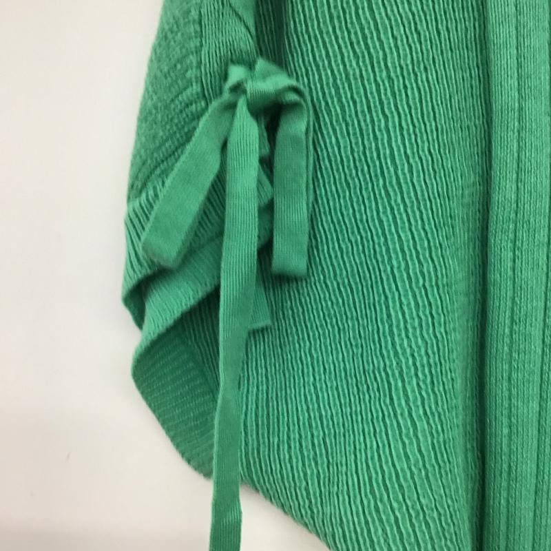アズールバイマウジー AZUL BY MOUSSY ニット、セーター 半袖 250GSB70-182C 2WAY SHOULDER LACE-UP KNIT S 無地 緑 / グリーン / green レディース USED 古着 中古 10157182