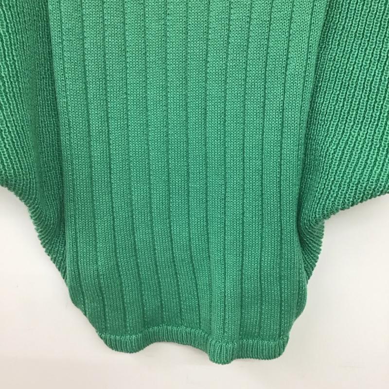 アズールバイマウジー AZUL BY MOUSSY ニット、セーター 半袖 250GSB70-182C 2WAY SHOULDER LACE-UP KNIT S 無地 緑 / グリーン / green レディース USED 古着 中古 10157182