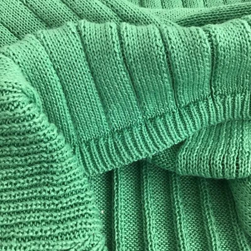 アズールバイマウジー AZUL BY MOUSSY ニット、セーター 半袖 250GSB70-182C 2WAY SHOULDER LACE-UP KNIT S 無地 緑 / グリーン / green レディース USED 古着 中古 10157182