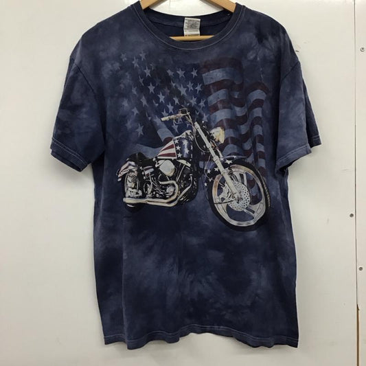 古着 USED Tシャツ 半袖 半袖カットソー プリントTシャツ クルーネックカットソー M プリント 紺 / ネイビー / navy メンズ USED 古着 中古 10157183