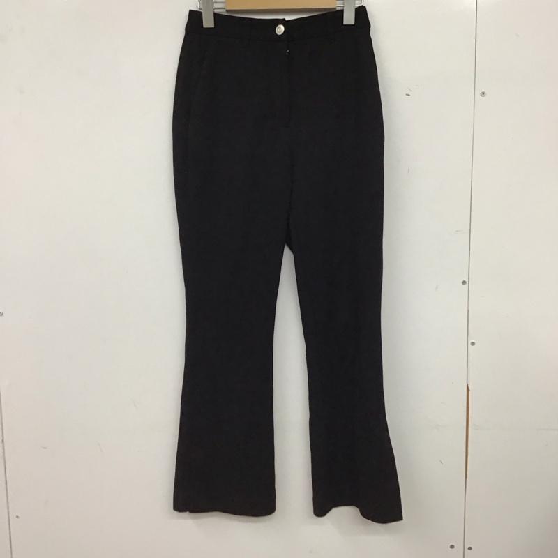 ジーナシス JEANASIS パンツ スラックス JS050505TS ヌバックライクフレアパンツ S 無地 黒 / ブラック / black レディース USED 古着 中古 10157189