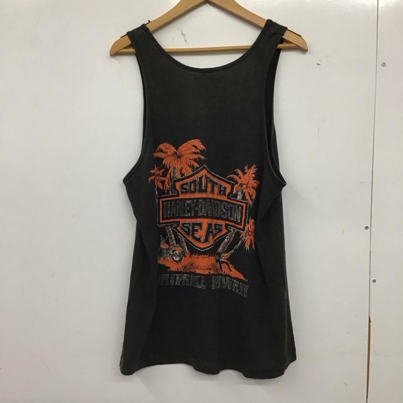 ハーレーダビッドソン Harley-Davidson タンクトップ タンクトップ タンクトップ ノースリーブカットソー クルーネック プリント ダークグレー / ダークグレー / メンズ USED 古着 中古 10157190