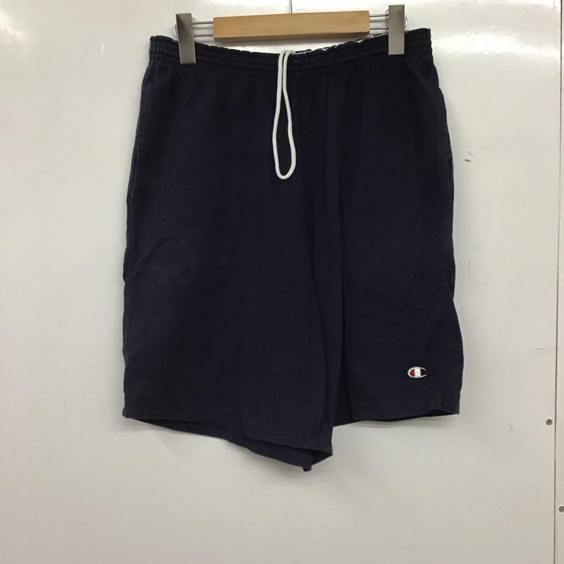 チャンピオン Champion パンツ ショートパンツ ショートパンツ ハーフパンツ カジュアルパンツ L ロゴ、文字 紺 / ネイビー / navy メンズ USED 古着 中古 10157195