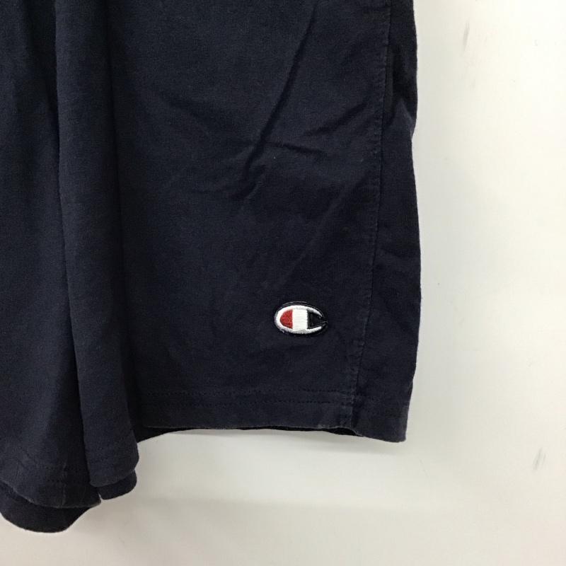 チャンピオン Champion パンツ ショートパンツ ショートパンツ ハーフパンツ カジュアルパンツ L ロゴ、文字 紺 / ネイビー / navy メンズ USED 古着 中古 10157195