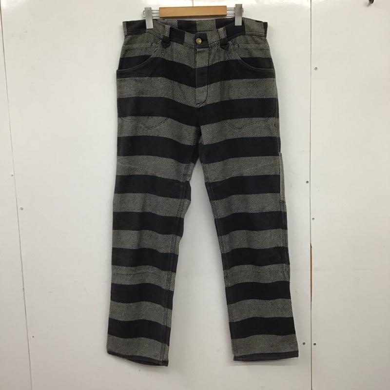 ウエストライド WESTRIDE パンツ ワークパンツ、ペインターパンツ ワイドパンツ カジュアルパンツ ワークパンツ 36 ボーダー柄 灰 / グレー / gray メンズ USED 古着 中古 10157197