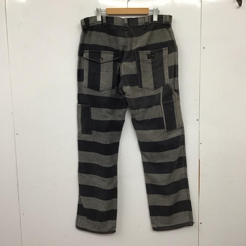 ウエストライド WESTRIDE パンツ ワークパンツ、ペインターパンツ ワイドパンツ カジュアルパンツ ワークパンツ 36 ボーダー柄 灰 / グレー / gray メンズ USED 古着 中古 10157197