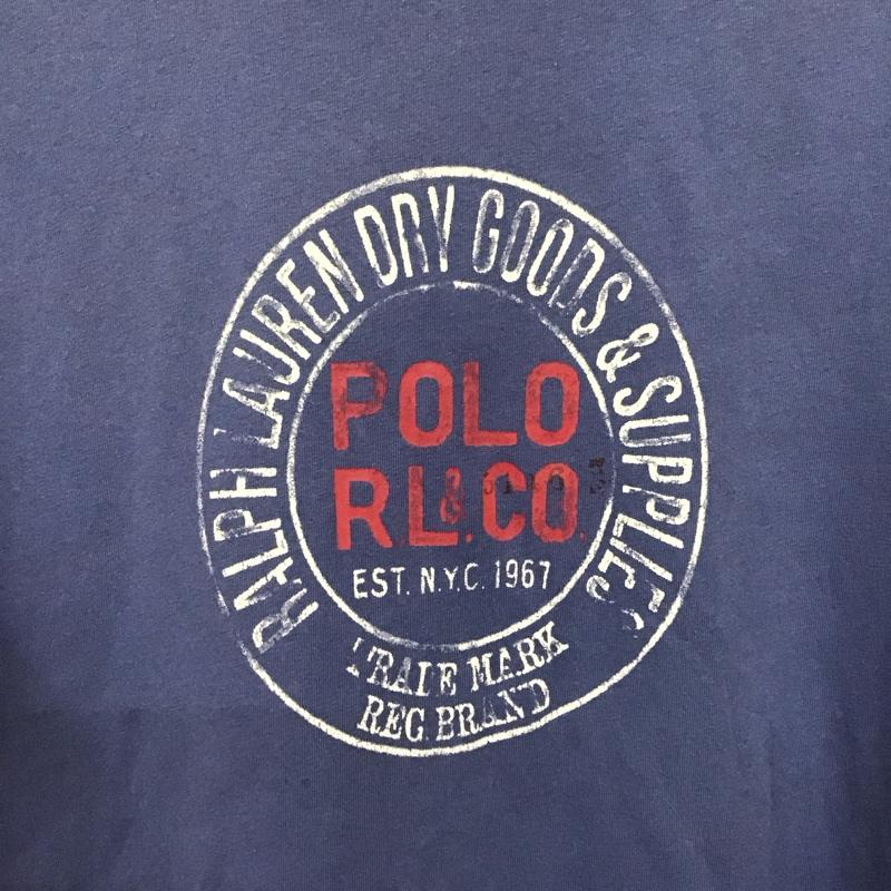 ポロラルフローレン POLO RALPH LAUREN Tシャツ 半袖 半袖カットソー プリントTシャツ クルーネックカットソー 5号 プリント 青 / ブルー / blue メンズ USED 古着 中古 10157202
