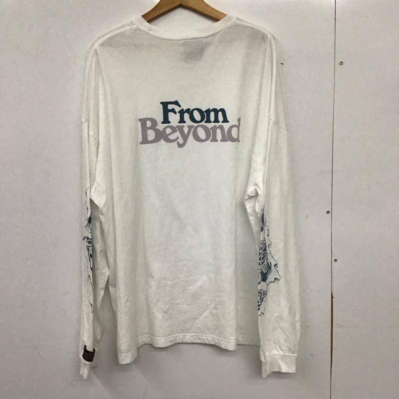ホークスプロダクツ HOAX PRODUCTS カットソー 長袖 長袖カットソー プリントカットソー クルーネック XL プリント 白 / ホワイト / white メンズ USED 古着 中古 10157204
