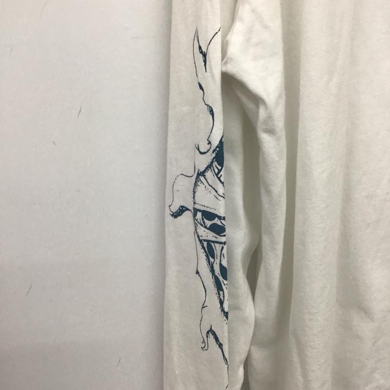 ホークスプロダクツ HOAX PRODUCTS カットソー 長袖 長袖カットソー プリントカットソー クルーネック XL プリント 白 / ホワイト / white メンズ USED 古着 中古 10157204