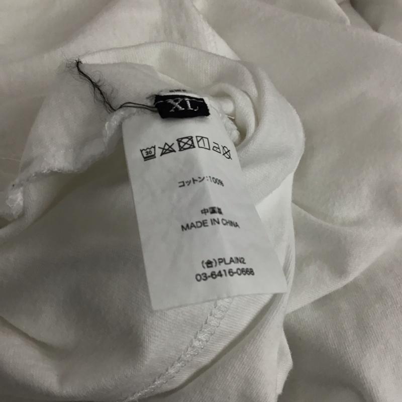 ホークスプロダクツ HOAX PRODUCTS カットソー 長袖 長袖カットソー プリントカットソー クルーネック XL プリント 白 / ホワイト / white メンズ USED 古着 中古 10157204