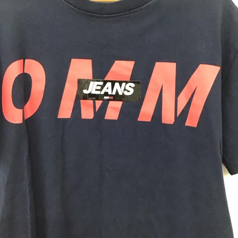 トミー ジーンズ TOMMY JEANS Tシャツ 半袖 半袖カットソー プリントTシャツ クルーネックカットソー M ロゴ、文字 紺 / ネイビー / navy メンズ USED 古着 中古 10157206