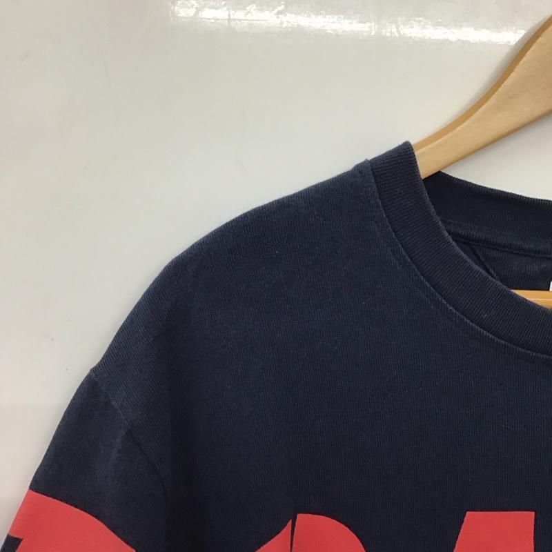 トミー ジーンズ TOMMY JEANS Tシャツ 半袖 半袖カットソー プリントTシャツ クルーネックカットソー M ロゴ、文字 紺 / ネイビー / navy メンズ USED 古着 中古 10157206