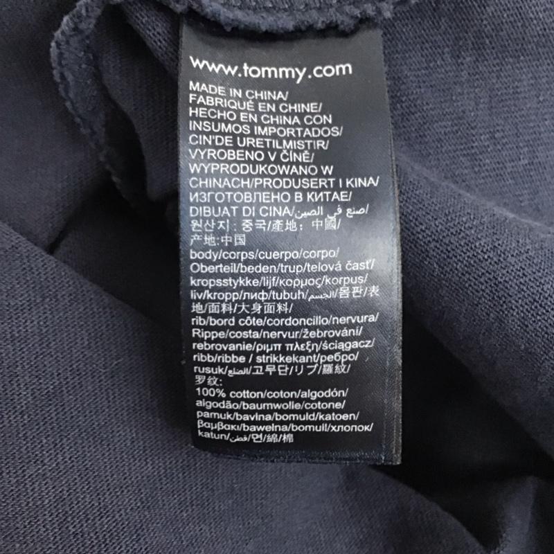 トミー ジーンズ TOMMY JEANS Tシャツ 半袖 半袖カットソー プリントTシャツ クルーネックカットソー M ロゴ、文字 紺 / ネイビー / navy メンズ USED 古着 中古 10157206