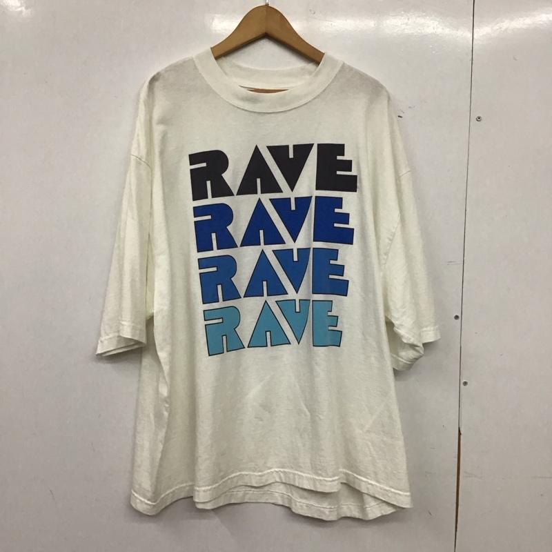 イズネス ミュージック ISNESS MUSIC Tシャツ 半袖 半袖カットソー プリントTシャツ クルーネックカットソー L プリント 白 / ホワイト / white メンズ USED 古着 中古 10157207
