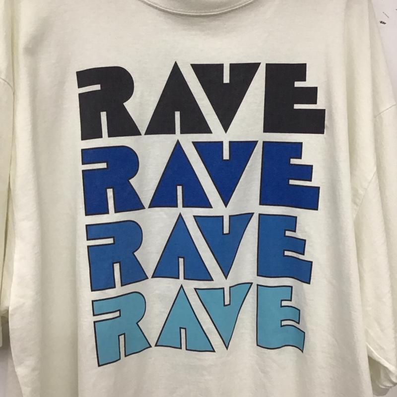 イズネス ミュージック ISNESS MUSIC Tシャツ 半袖 半袖カットソー プリントTシャツ クルーネックカットソー L プリント 白 / ホワイト / white メンズ USED 古着 中古 10157207