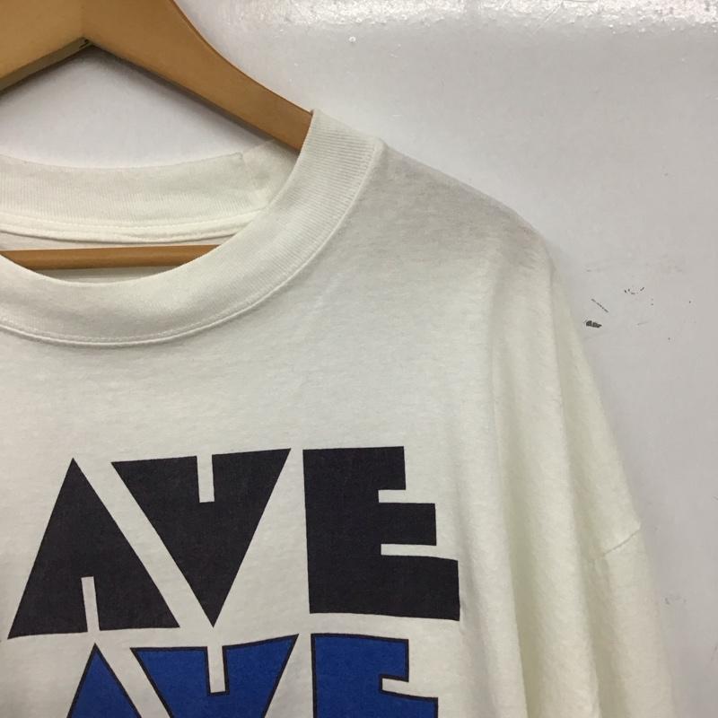 イズネス ミュージック ISNESS MUSIC Tシャツ 半袖 半袖カットソー プリントTシャツ クルーネックカットソー L プリント 白 / ホワイト / white メンズ USED 古着 中古 10157207