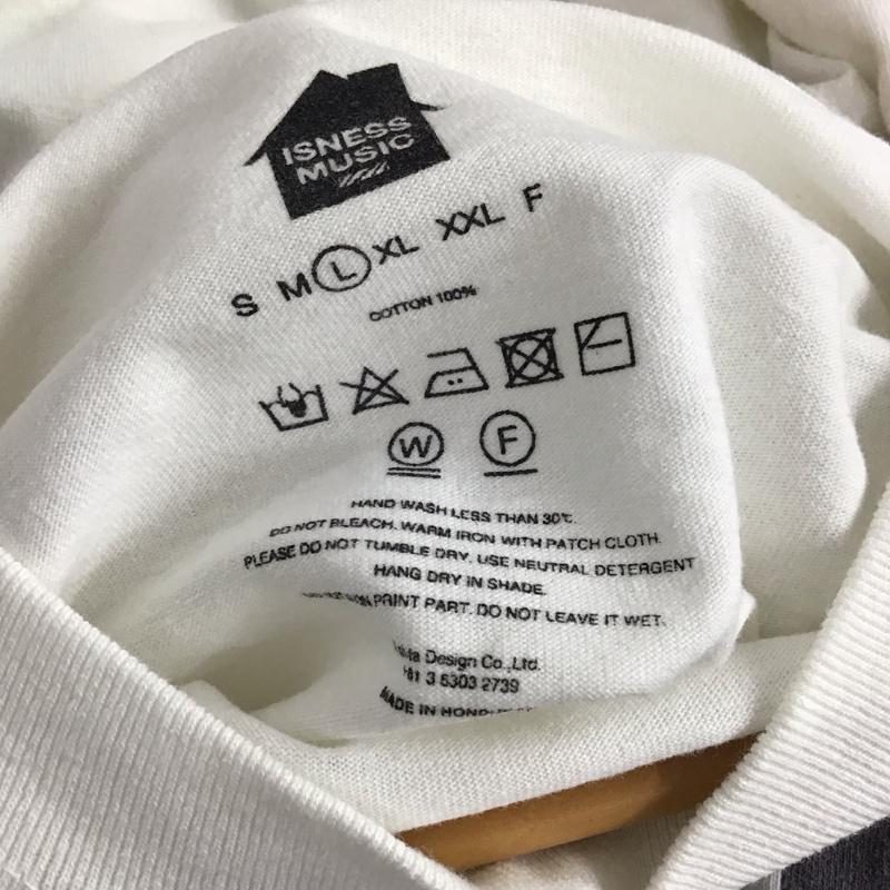 イズネス ミュージック ISNESS MUSIC Tシャツ 半袖 半袖カットソー プリントTシャツ クルーネックカットソー L プリント 白 / ホワイト / white メンズ USED 古着 中古 10157207