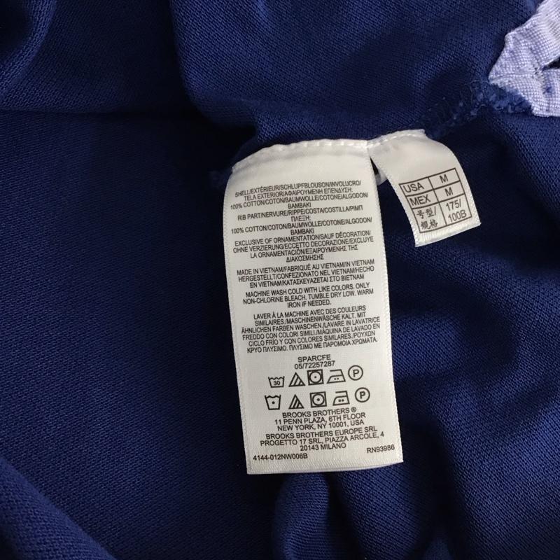 ブルックスブラザーズ BROOKS BROTHERS ポロシャツ 半袖 半袖ポロシャツ カラーシャツ 半袖カットソー M ロゴ、文字 青 / ブルー / blue メンズ USED 古着 中古 10157208