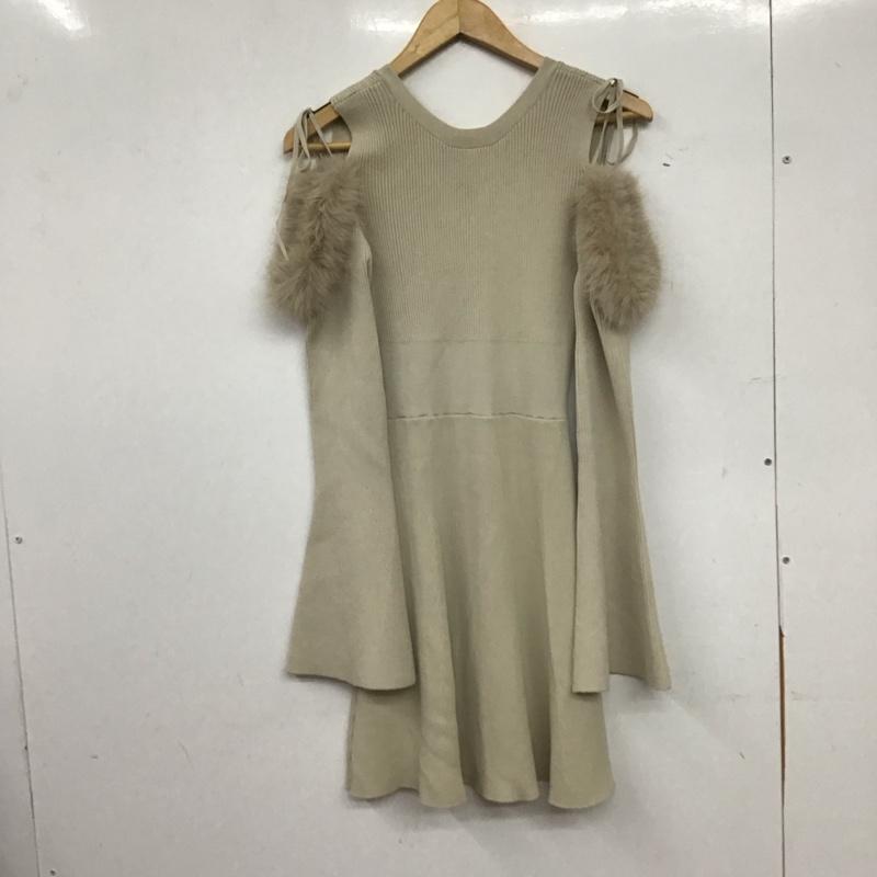 リエンダ rienda ワンピース ミニスカート 110IA773-2701 many wayフェイクファーミニニットワンピース FREE 無地 ベージュ / ベージュ / beige レディース USED 古着 中古 10157210