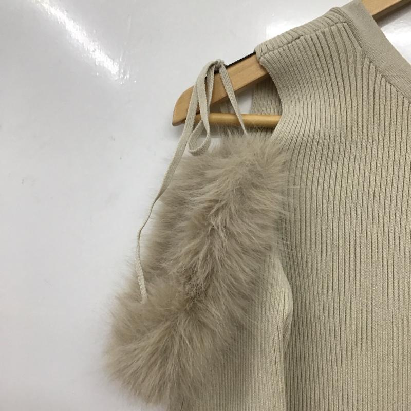 リエンダ rienda ワンピース ミニスカート 110IA773-2701 many wayフェイクファーミニニットワンピース FREE 無地 ベージュ / ベージュ / beige レディース USED 古着 中古 10157210