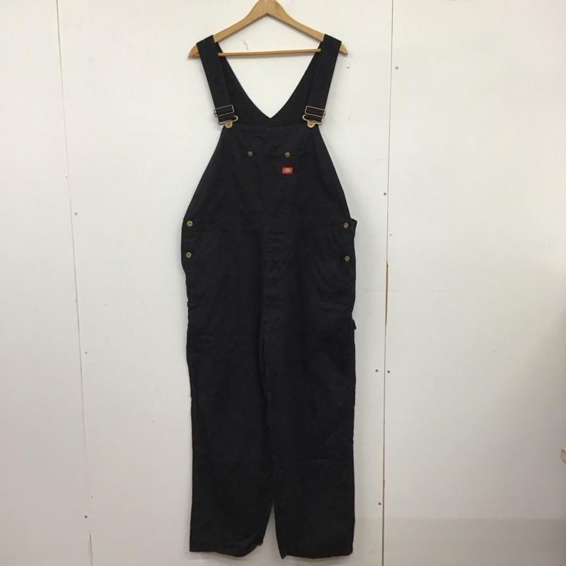 ディッキーズ Dickies サロペット・オーバーオール サロペット、オーバーオール オーバーオール つなぎ オールインワン XL ロゴ、文字 黒 / ブラック / black メンズ USED 古着 中古 10157212