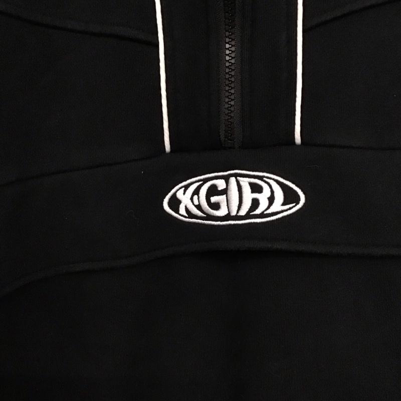 エックスガール X-girl パーカー 長袖 105223041006 SWEAT ANORAK DRESS S 無地 黒 / ブラック / black レディース USED 古着 中古 10157218
