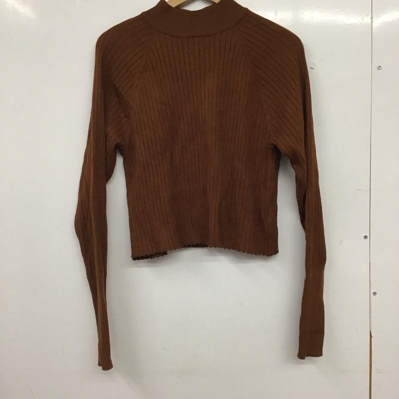 ザラ ZARA ニット、セーター 長袖 S 無地 茶 / ブラウン / brown レディース USED 古着 中古 10157219