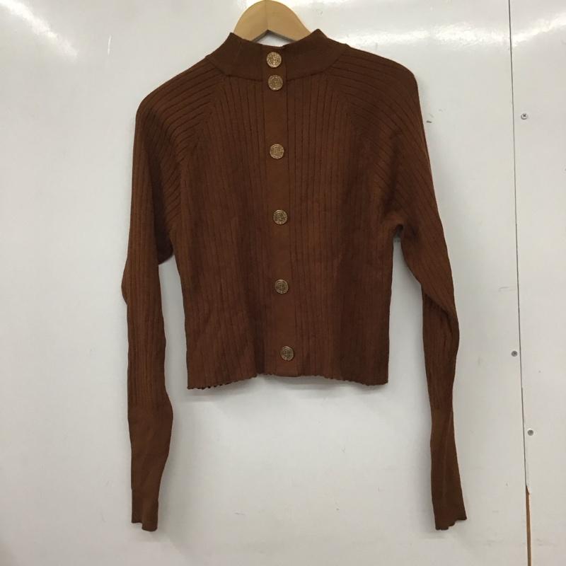 ザラ ZARA ニット、セーター 長袖 S 無地 茶 / ブラウン / brown レディース USED 古着 中古 10157219