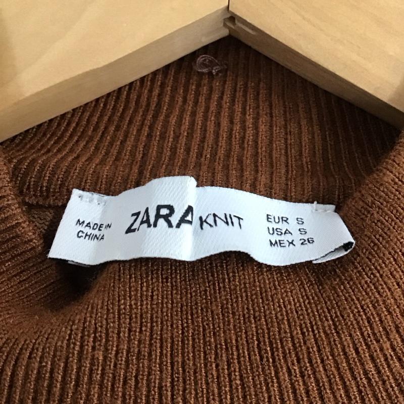 ザラ ZARA ニット、セーター 長袖 S 無地 茶 / ブラウン / brown レディース USED 古着 中古 10157219