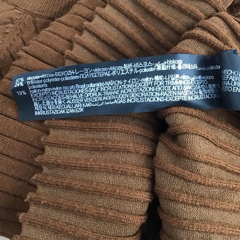 ザラ ZARA ニット、セーター 長袖 S 無地 茶 / ブラウン / brown レディース USED 古着 中古 10157219