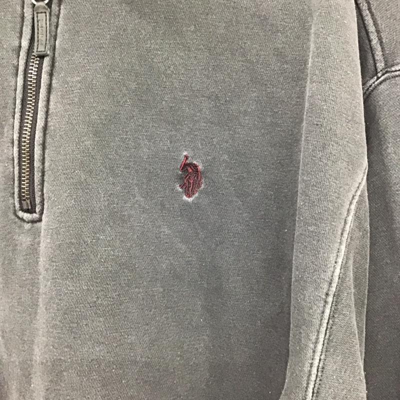 ユーエスポロアッスン U.S.POLO ASSN. トレーナー 長袖 L 無地 チャコールグレー / チャコールグレー / レディース USED 古着 中古 10157220