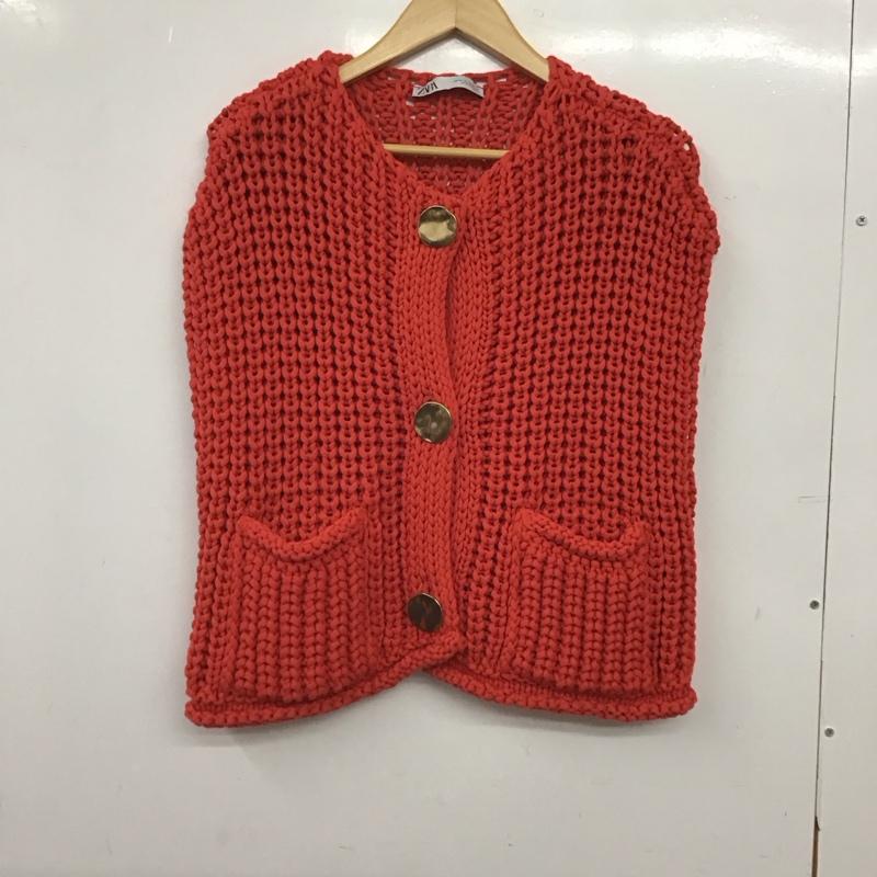ザラ ZARA ベスト ベスト M 無地 赤 / レッド / red レディース USED 古着 中古 10157223