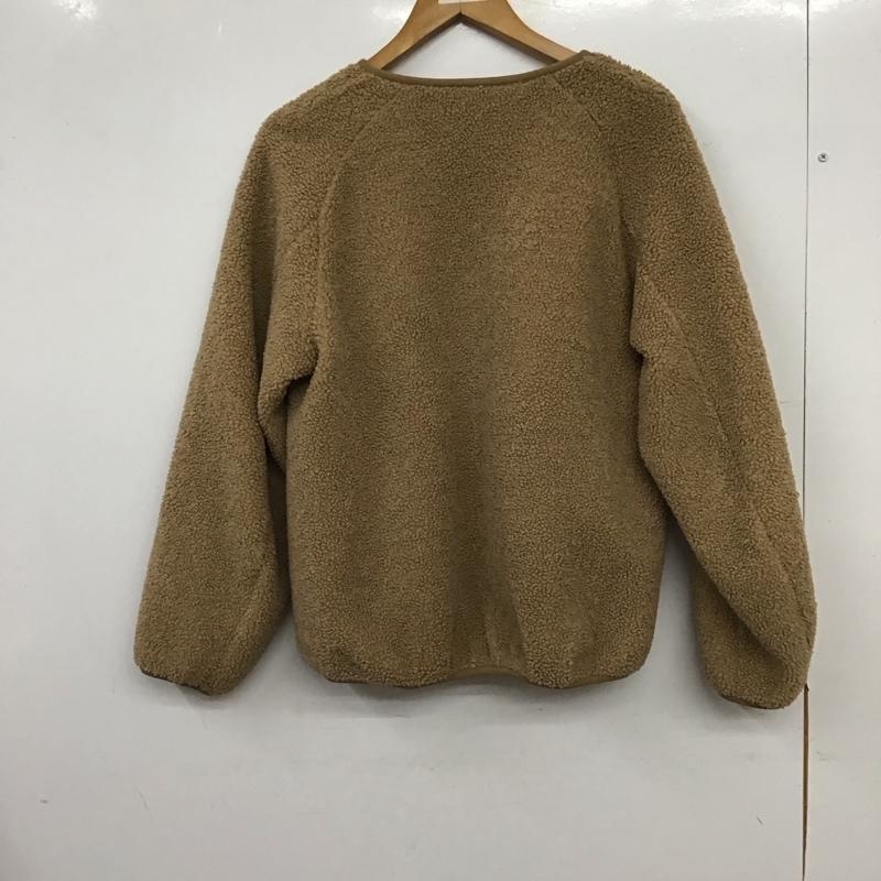 ユニクロ UNIQLO カーディガン 長袖 241-418245 ボアフリースVネックフルジップカーディガン M 無地 茶 / ブラウン / brown レディース USED 古着 中古 10157224