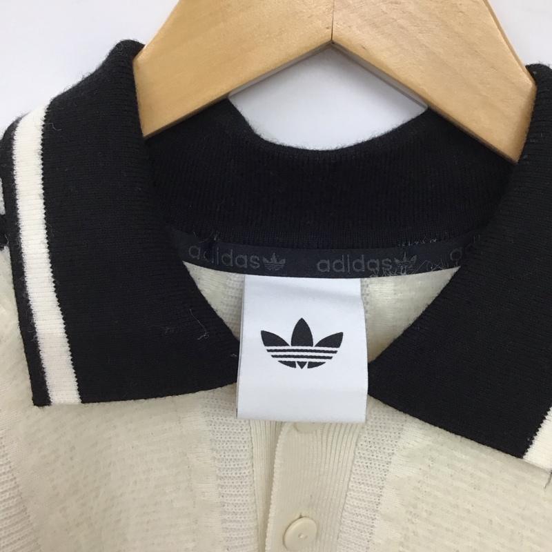 アディダス adidas ニット、セーター 長袖 無地 白 / ホワイト / white レディース USED 古着 中古 10157225