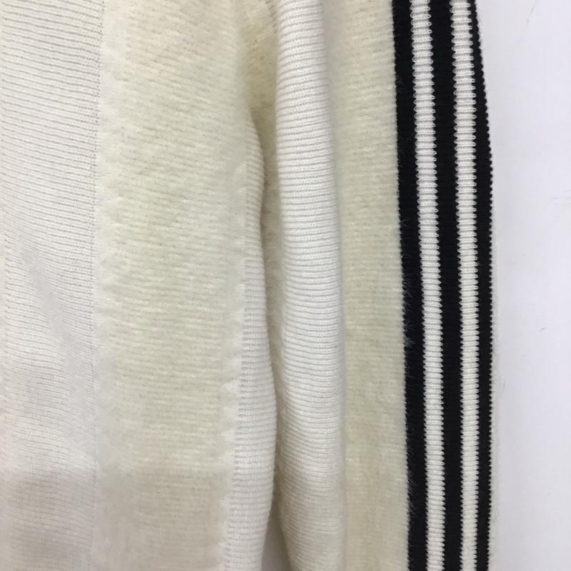 アディダス adidas ニット、セーター 長袖 無地 白 / ホワイト / white レディース USED 古着 中古 10157225