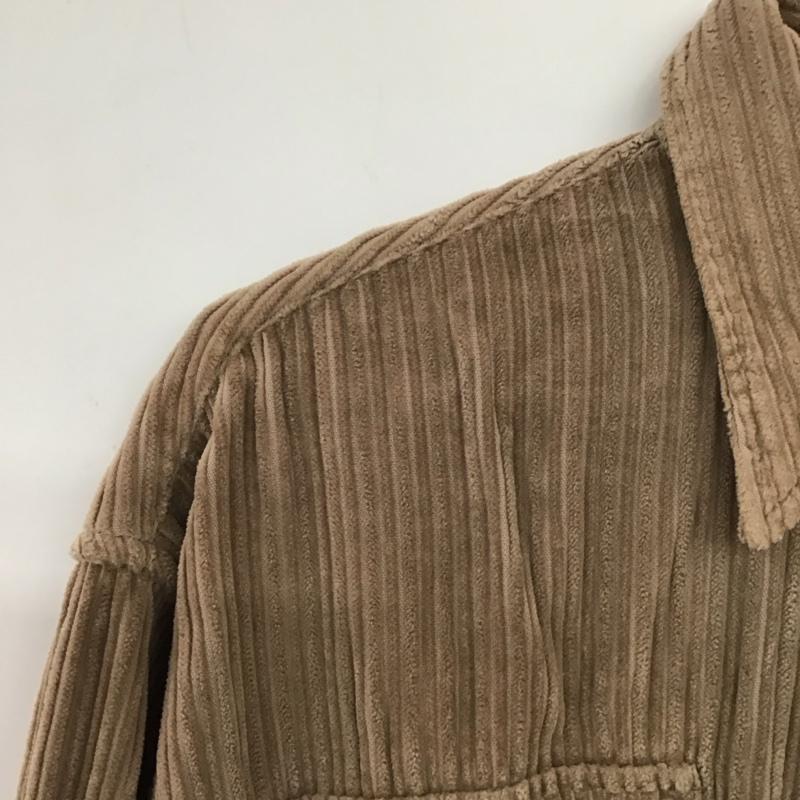 ニコアンド niko and... シャツ、ブラウス 長袖 コーデュロイシャツ L 無地 茶 / ブラウン / brown レディース USED 古着 中古 10157226