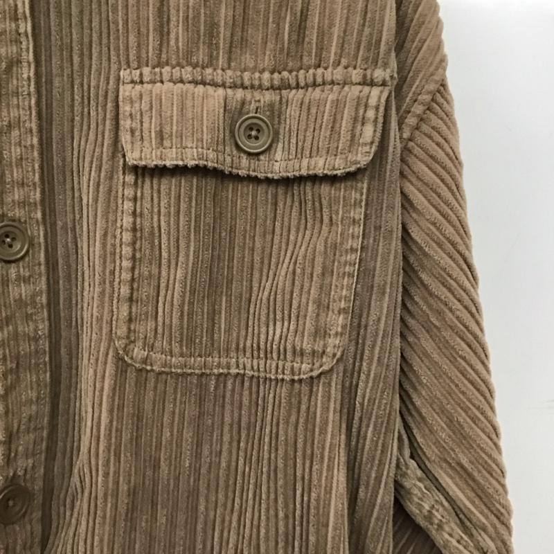ニコアンド niko and... シャツ、ブラウス 長袖 コーデュロイシャツ L 無地 茶 / ブラウン / brown レディース USED 古着 中古 10157226