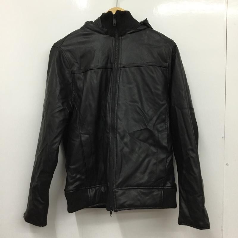 アズールバイマウジー AZUL BY MOUSSY ジャケット、上着 ジャンパー、ブルゾン 251FAC30-078I RYAN FAUX LEATHER BLOUSON フェイクレザー 中綿ブルゾン M 無地 黒 / ブラック / black メンズ USED 古着 中古 10157232