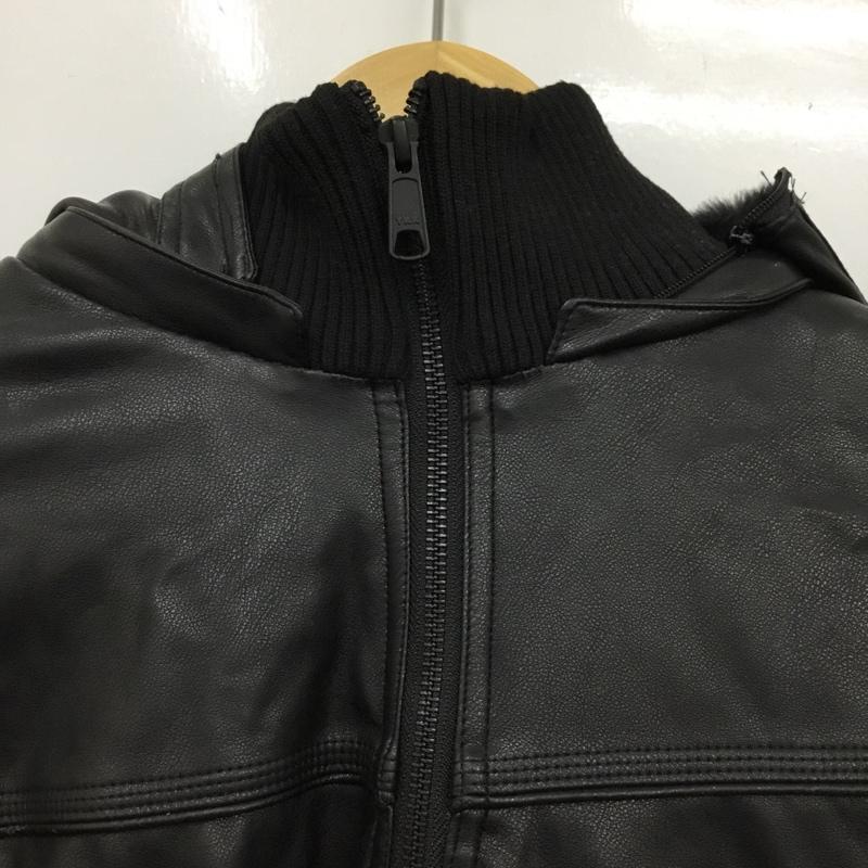 アズールバイマウジー AZUL BY MOUSSY ジャケット、上着 ジャンパー、ブルゾン 251FAC30-078I RYAN FAUX LEATHER BLOUSON フェイクレザー 中綿ブルゾン M 無地 黒 / ブラック / black メンズ USED 古着 中古 10157232