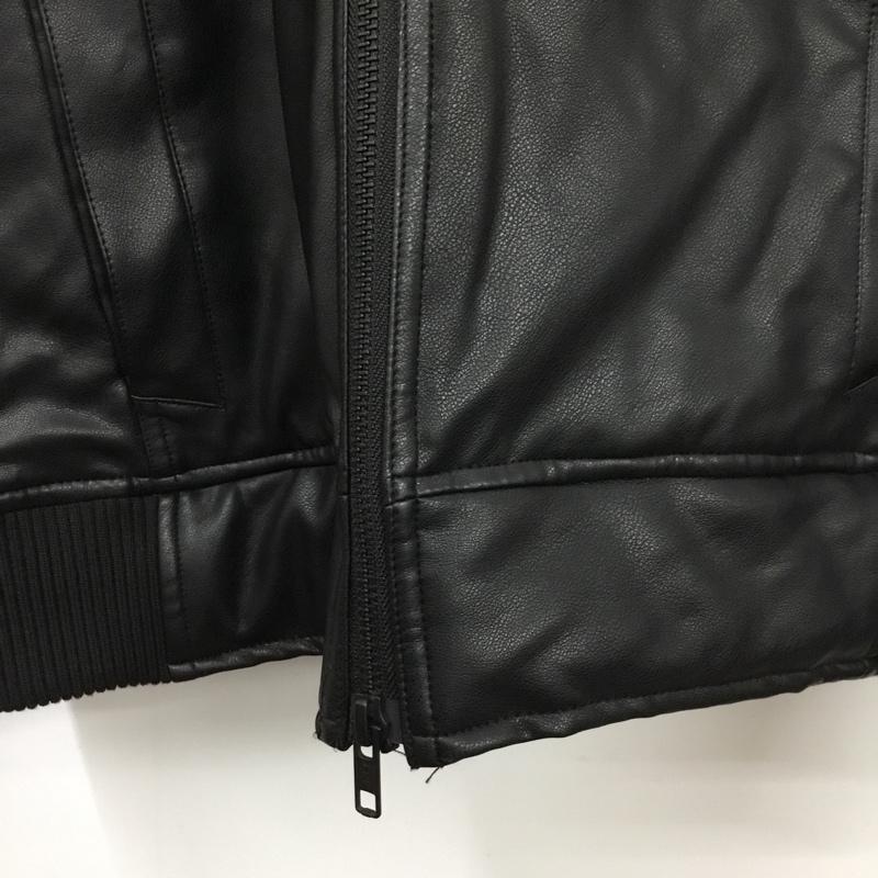 アズールバイマウジー AZUL BY MOUSSY ジャケット、上着 ジャンパー、ブルゾン 251FAC30-078I RYAN FAUX LEATHER BLOUSON フェイクレザー 中綿ブルゾン M 無地 黒 / ブラック / black メンズ USED 古着 中古 10157232