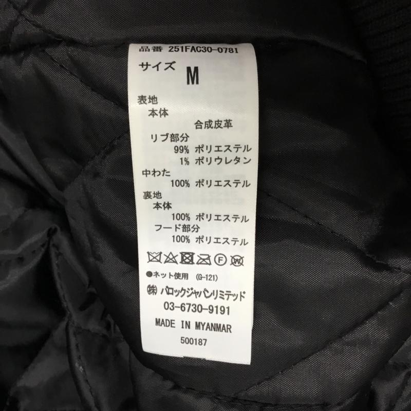 アズールバイマウジー AZUL BY MOUSSY ジャケット、上着 ジャンパー、ブルゾン 251FAC30-078I RYAN FAUX LEATHER BLOUSON フェイクレザー 中綿ブルゾン M 無地 黒 / ブラック / black メンズ USED 古着 中古 10157232