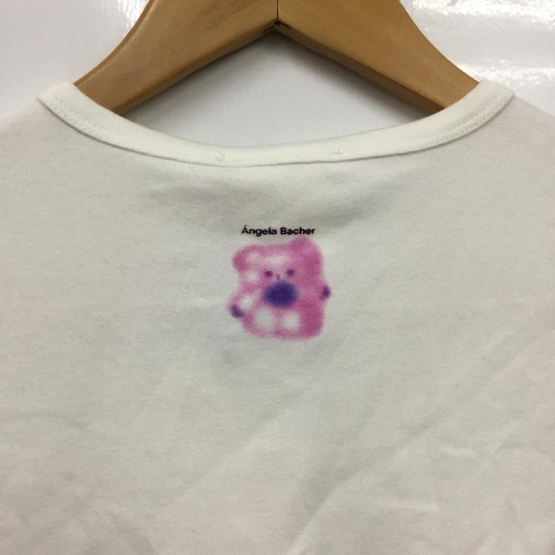 ザラ ZARA Tシャツ 半袖 0085 072 250 アンジェラバッハ― タグ付き L  白 / ホワイト / white レディース USED 古着 中古 10157235