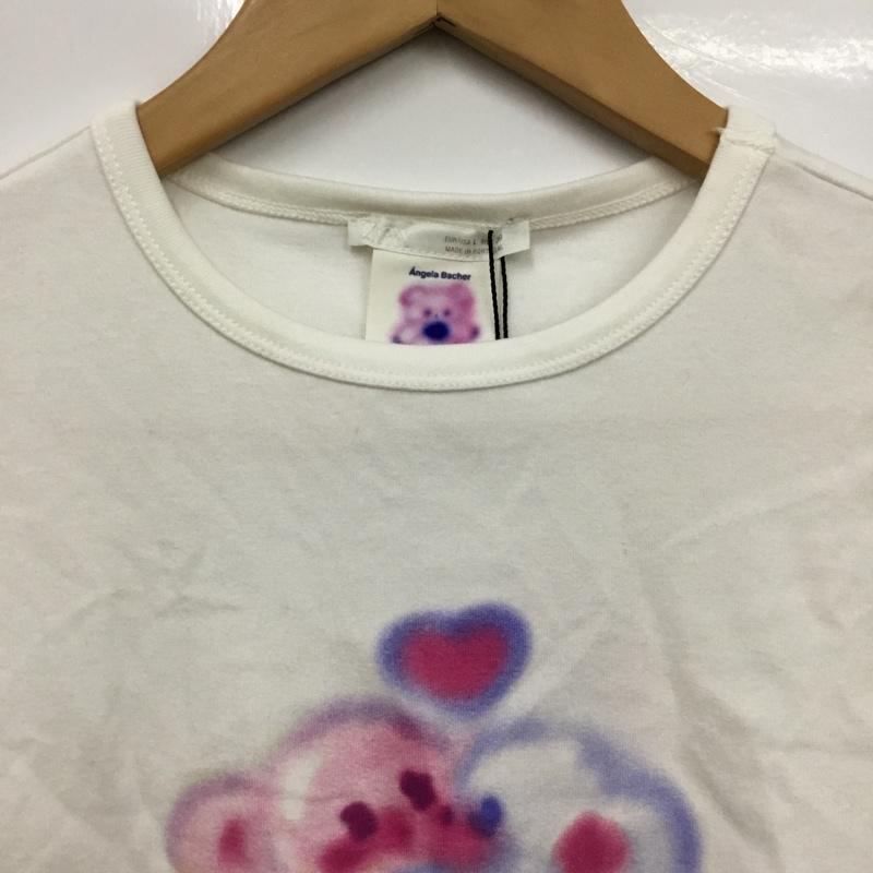 ザラ ZARA Tシャツ 半袖 0085 072 250 アンジェラバッハ― タグ付き L  白 / ホワイト / white レディース USED 古着 中古 10157235
