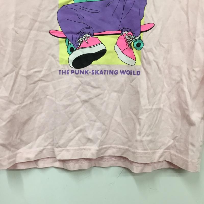 エックスガールステージス X-girl Stages Tシャツ 長袖 9233208-56 キッズ ロンT クルーネック プリント 130cm 130cm ロゴ、文字 桃 / ピンク / pink ガールズ USED 古着 中古 10157237