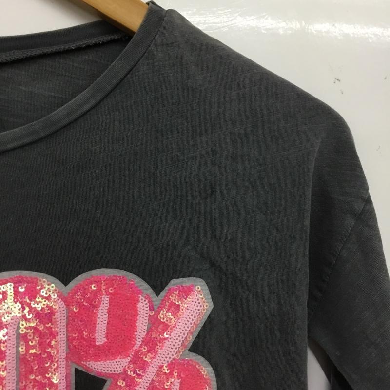 ザラ ZARA Tシャツ 長袖 5431 709 807 キッズ ロンT クルーネック スパンコール 128cm 8y  チャコールグレー / チャコールグレー / ガールズ USED 古着 中古 10157238